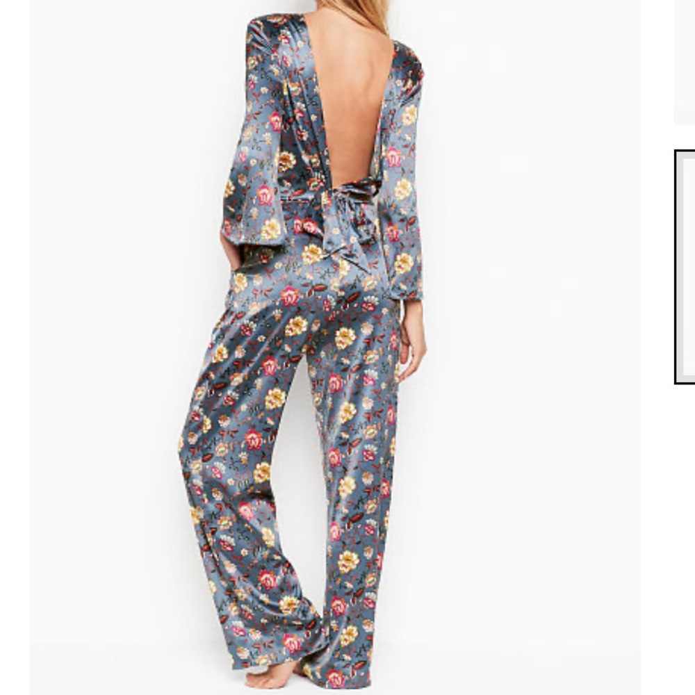 Victoria’s Secret Satin Open Back Floral Jumpsuit - Picture 8 of 8